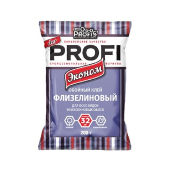 Клей обойный ЭКОНОМ флизелиновый der PROFI 200гр